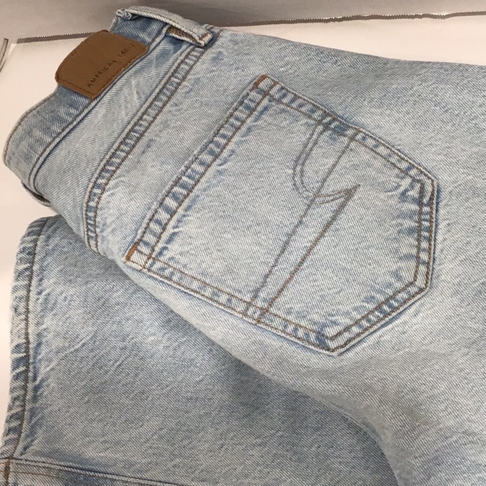 Light Blue Women's American Eagle 90’s Wide Leg Real Good Jeans